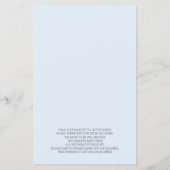 Baby shower Games Bingo BOHO Baby shower Blue Flyer (Achterkant)