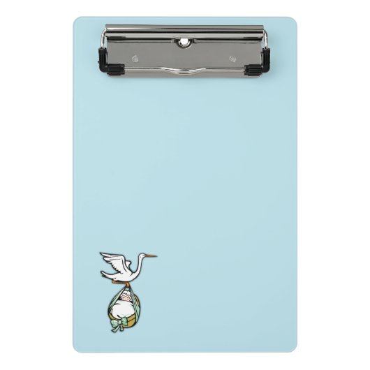 Baby shower Games Blue Memory Boards Mini Klembord (Voorkant)