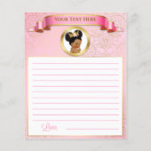 Baby Shower Games Pink Gold African American (Achterkant)