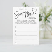 baby shower games raden deze Mess Game Card Informatiekaartje (Staand voorkant)