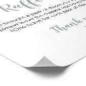 Baby shower Games Tea Party Diaper Raffle Sign Poster (Hoek)