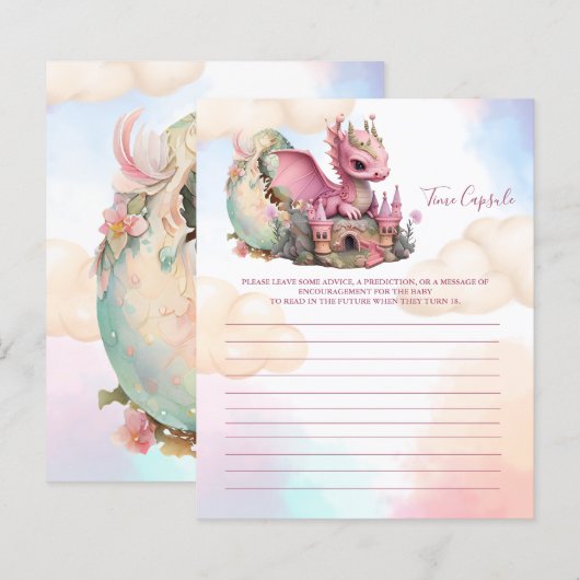 Baby shower Games Time Capsule (Voorkant / Achterkant)