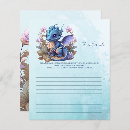 Baby shower Games Time Capsule (Voorkant / Achterkant)