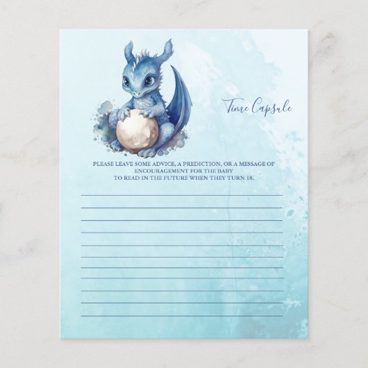 Baby shower Games Time Capsule (Voorkant)