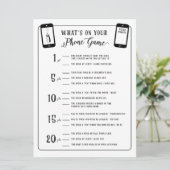 Baby shower games Wat is er op je telefoonspel? Kaart (Staand voorkant)