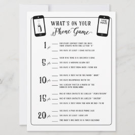 Baby shower games Wat is er op je telefoonspel? Kaart