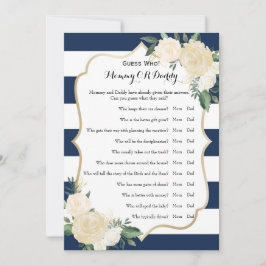 Baby shower Games: wil Baby en raad eens wie Advieskaart