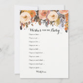 Baby shower Games: wil Baby en raad eens wie Kaart (Achterkant)