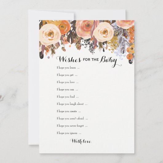 Baby shower Games: wil Baby en raad eens wie Kaart (Achterkant)