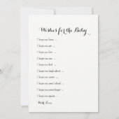 Baby shower Games: wil Baby en raad eens wie Kaart (Achterkant)