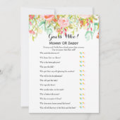 baby shower Games: wil Baby en raad eens wie Kaart (Voorkant)