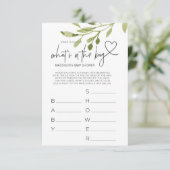 Baby shower GamesGenderneutraal Douche Party Kaart (Staand voorkant)