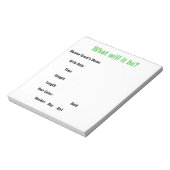 Baby shower gaming notitieblok (Linkerzijde)