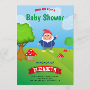 Baby shower Garden Gnome Kaart