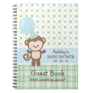 baby shower gastboek - aap notitieboek