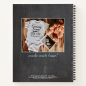 Baby shower Gastboek Chalkboard Kijk Olifanten Notitieboek (Achterkant)