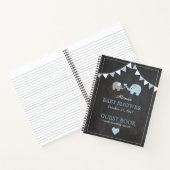 Baby shower Gastboek Chalkboard Kijk Olifanten Notitieboek (Binnen)