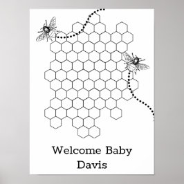 Baby Shower Gastboek Poster