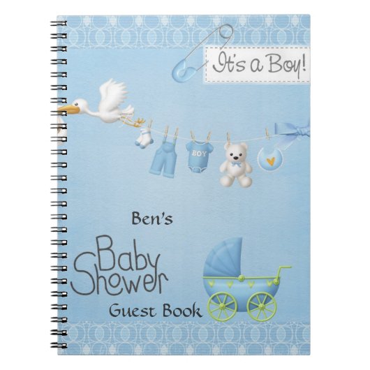 baby shower Gastboek Spiral Note Books Notitieboek (Voorkant)