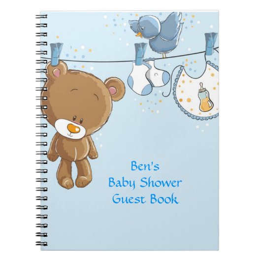 baby shower Gastboek Spiral Note Books Notitieboek (Voorkant)