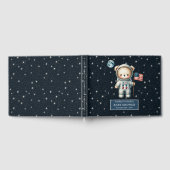 Baby shower Gastboek Teddy Bear Astronaut Boys Gastenboek (Volledig)