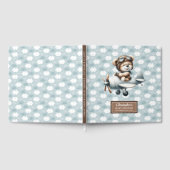 Baby shower Gastboek Teddy Bear Pilot Boy Decor Gastenboek (Volledig)