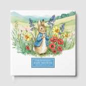 Baby shower Gastboek Waterverf Peter Rabbit Gastenboek (Voorkant)