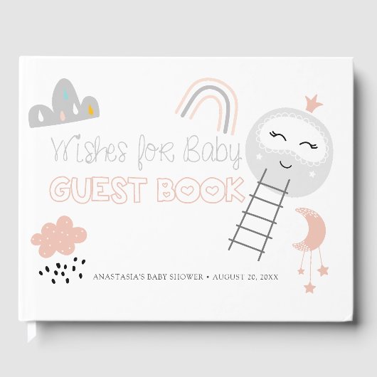 Baby shower Gastenboek Pathway to the Moon (Voorkant)