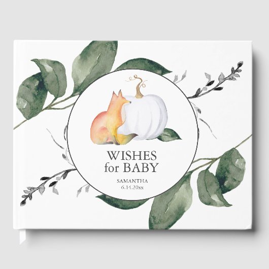 Baby shower Gastenboek Rustiek (Voorkant)