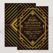 Baby shower Gatsby Gold 2020 Kaart (Voorkant / Achterkant)