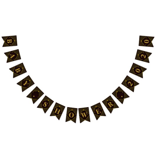 Baby shower Gatsby Gold 2020 Vlaggetjes (Alle)