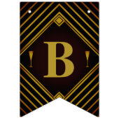 Baby shower Gatsby Gold 2020 Vlaggetjes (Derde vlag)