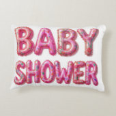 Baby shower geboorte accent kussen (Achterkant)