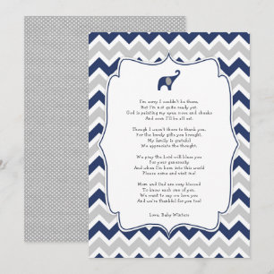 Baby shower gedicht dank je notities, marineolifan kaart