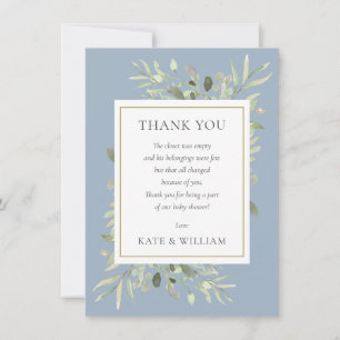 Baby Shower Gedicht Lentebladeren Groene Tinten Bedankkaart