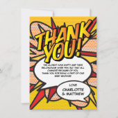 Baby shower Gedicht Leuk Modern Bedankt Card (Voorkant)