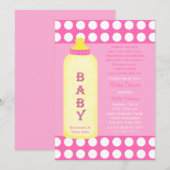 Baby shower Gedicht Uitnodiging Baby Meisje (Voorkant / Achterkant)