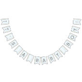 Baby shower Geel/Blauw/Kasteel, Swallowtail Banner (Alle)