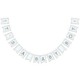 Baby shower Geel/Blauw/Kasteel, Swallowtail Banner