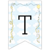 Baby shower Geel/Blauw/Kasteel, Swallowtail Banner (Tweede vlag)