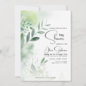 Baby shower- Geel Groen Botanisch Kaart (Voorkant)