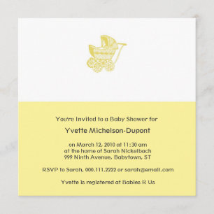 Baby shower Geel Kaart