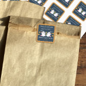 Baby shower Geesten Dank u Blue Favor Sticker