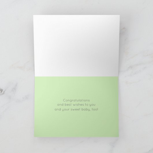 Baby shower Gefeliciteerd Lamb Gender Neutral Bedankkaart (Binnen)