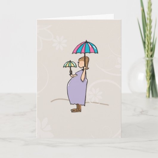 Baby shower gefeliciteerd zwangere moeder kaart (Voorkant)