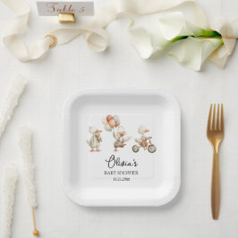 Baby shower Gekke gans Papieren Bordje
