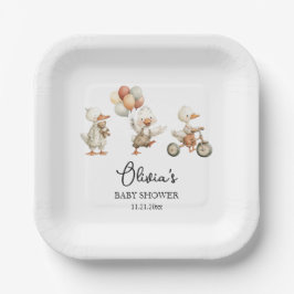 Baby shower Gekke gans Papieren Bordje