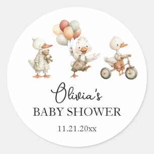 Baby shower Gekke Gans sticker