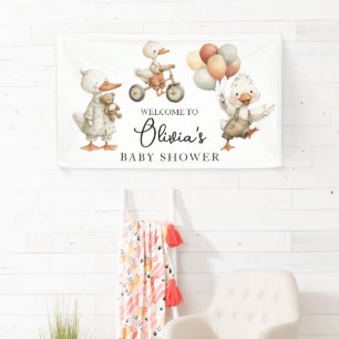 Baby shower Gekke Goose welkomstbanner Spandoek