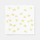 Baby shower gele Waterverf Bumble Bee Pattern Servet (Voorkant)